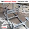 HTDRE Adjustable Stand for Roller Conveyors, Stainless Steel Bracket, Easy Installation view 3