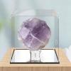 Transparent Acrylic Display Case with Mirrored Base, Front Door, 10 x 10 x 10 cm view 1