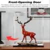 Transparent Acrylic Display Case with Mirrored Base, Front Door, 10 x 10 x 10 cm view 2