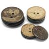 1328 mm Large 2-Hole Buttons Made from Natural, Eco-Friendly Coconut Shell Wood for Clothing, DIY Projects, Children's Scrapbooking, and Sewing Accessories — 13.0 mm, 50 Pieces view 1