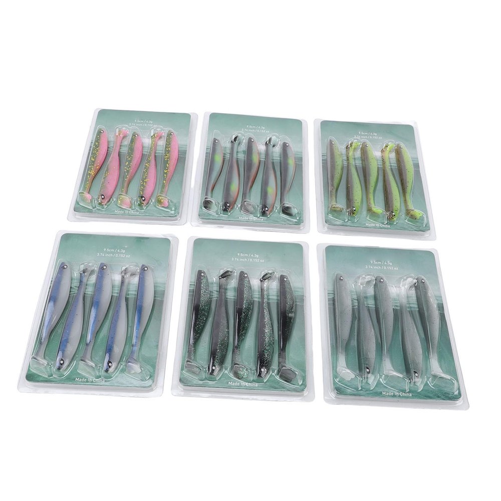 RASTKY Soft Fishing Lures, Lifelike 30-Piece Set for Bass, Trout and Salmon, PVC, 9.5 cm