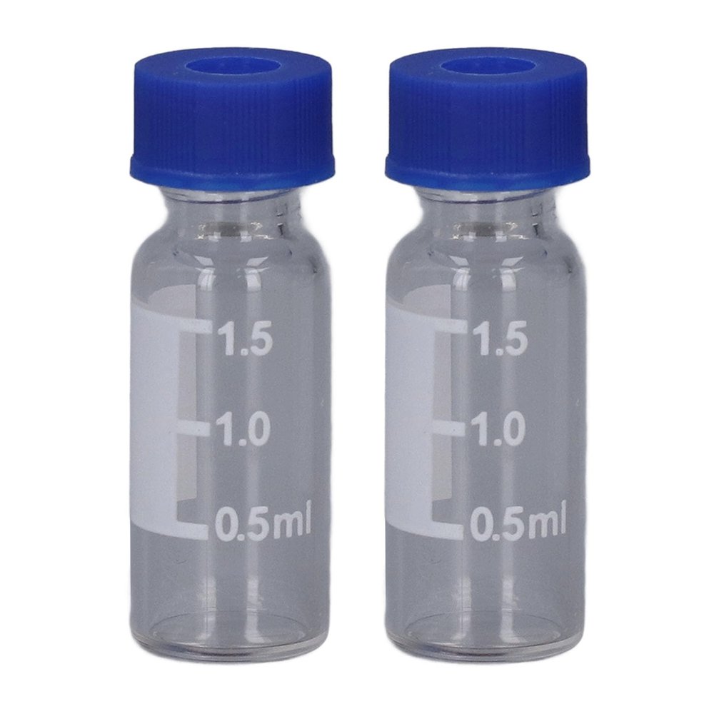 RASTKY 100-Pack 2 mL Glass Vials with Screw Caps
