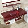 Floating Bathroom Vanity Set with Tempered Glass Sink and Mirror view 1