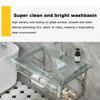 Floating Bathroom Vanity Set with Tempered Glass Sink and Mirror view 3
