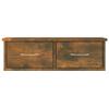 WDGJJFECNMUEHI Wall-Mounted Cabinet, Smoked Oak, 60 x 26 x 18.5 cm, TV Furniture with 2 Drawers view 3