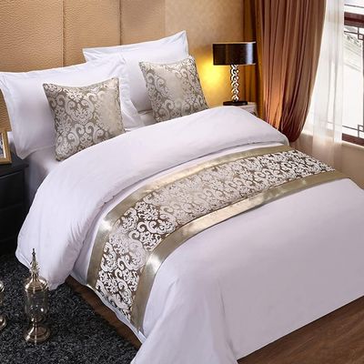 HSTANGKY Hotel Bed Runner, Silver — 1 Pillowcase, 50 x 50 cm