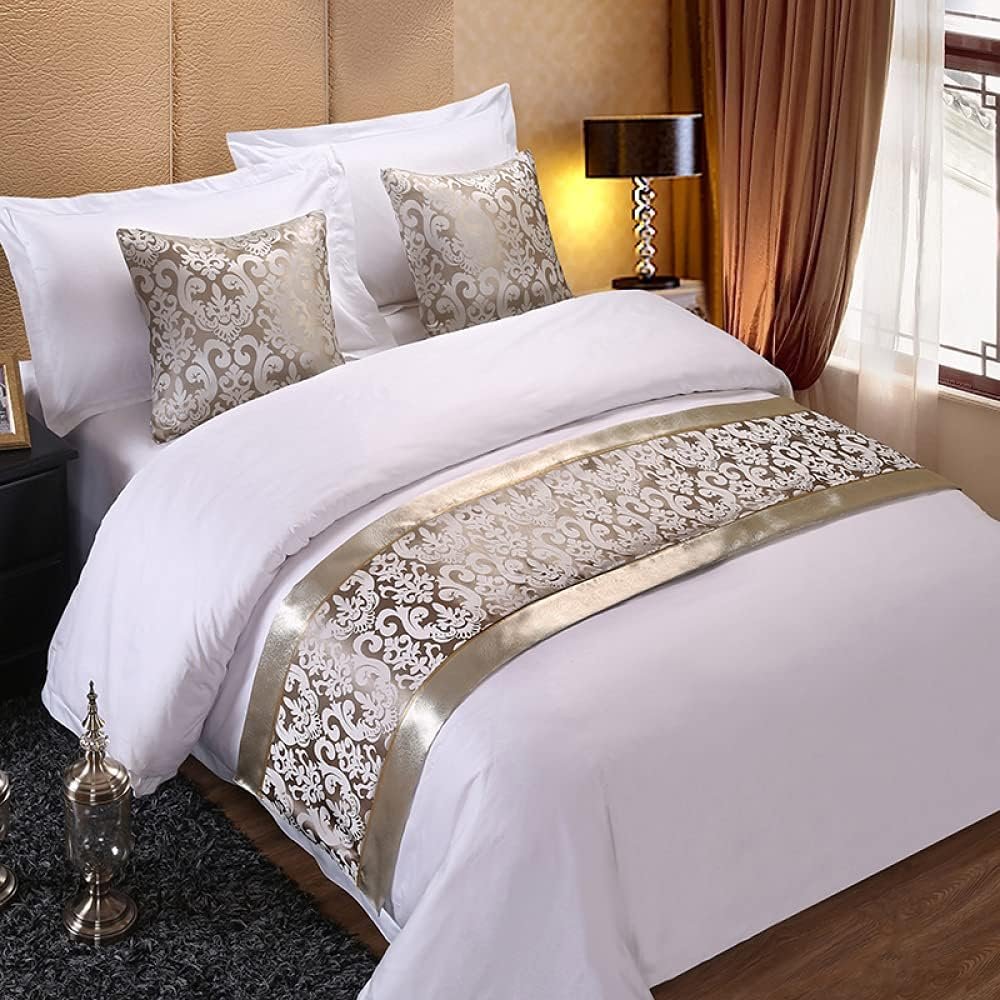 HSTANGKY Hotel Bed Runner, Silver — 1 Pillowcase, 50 x 50 cm