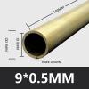 Round Straight Brass Tube, 9 mm OD, 0.2–0.5 mm Wall, 500 mm Long (9 × 0.5 mm) view 2