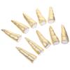 10-Piece Gold Fabric Unicorn Horn Hair Clips for Crafts view 1