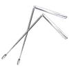 Stainless Steel Dowsing Rods, 2-Piece, Foldable and Telescopic, Silver view 1