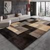 UUDIHO Living Room/Bedroom Area Rug, Easy-Care, Durable, Black and Brown Geometric Pattern, Non-Slip, 130 x 180 cm view 1
