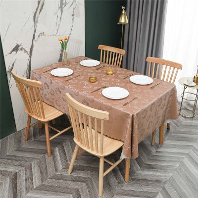 Rectangular Wipe-Clean PVC Tablecloth, Waterproof, Oil-Resistant and Durable, for Home, Garden, Parties and Picnics (Coffee, 120 x 120 cm)