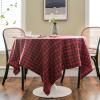 Plaid Rectangular Tablecloth, Stain-Resistant, Red, 90 x 90 cm view 3