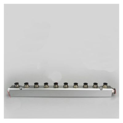 PAJPXPCD 30×30 mm 10-Way Pneumatic Air Distributor Block, G1/4" Out, G1/2" In
