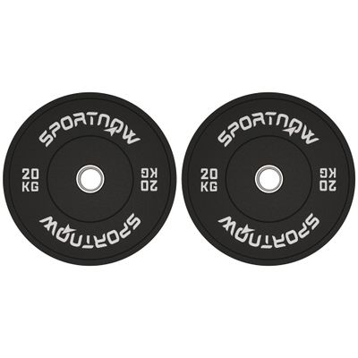 SPORTNOW 2-Piece Olympic Weight Plate Set, 2 x 20 kg, for 5 cm Barbell