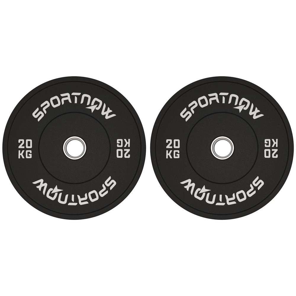 SPORTNOW 2-Piece Olympic Weight Plate Set, 2 x 20 kg, for 5 cm Barbell