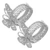 GARVALON Butterfly Curtain Tiebacks, 2-Piece, Metal, Silver view 1