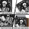 Bolimoss Gothic Skull Book Sleeve with Zipper Pockets, PU Leather, Waterproof view 4
