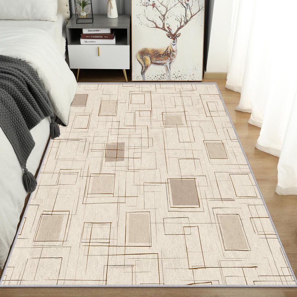 AUWUUA Washable Geometric Runner Rug 60 x 180 cm