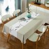 Rectangular Wipeable PVC Tablecloth, Oil- and Water-Resistant, Cream, 2.90 x 140 cm view 2