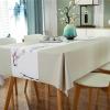 Rectangular Wipeable PVC Tablecloth, Oil- and Water-Resistant, Cream, 2.90 x 140 cm view 3