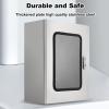 Surface-Mount Stainless Steel Distribution Box, IP65, with Lock, Viewing Window and Mounting Plate, 20 x 24 x 12 in view 2