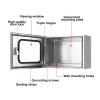Surface-Mount Stainless Steel Distribution Box, IP65, with Lock, Viewing Window and Mounting Plate, 20 x 24 x 12 in view 4