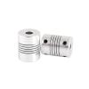 GRASAKY 2-Piece Flexible Motor Couplings D25 L30, CNC Stepper Shaft Aluminum Couplers, Grooved, Elastic (5 mm x 10 mm) view 1