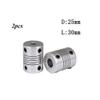 GRASAKY 2-Piece Flexible Motor Couplings D25 L30, CNC Stepper Shaft Aluminum Couplers, Grooved, Elastic (5 mm x 10 mm) view 2