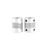 GRASAKY 2-Piece Flexible Motor Couplings D25 L30, CNC Stepper Shaft Aluminum Couplers, Grooved, Elastic (5 mm x 10 mm) view 3