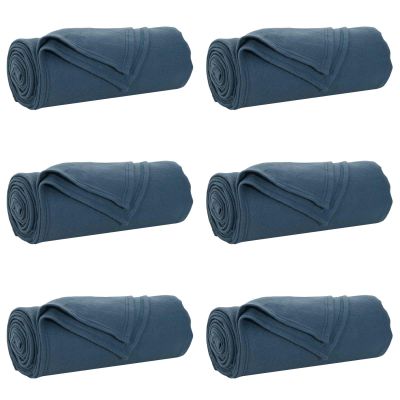 vidaXL Fleece Throws 6 pcs. Navy Blue 200 x 150 cm 2.52 kg
