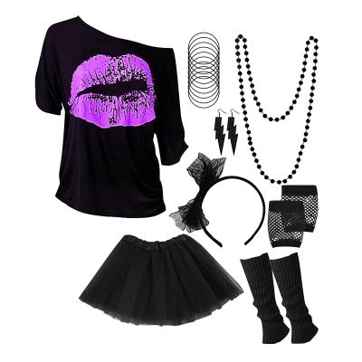 Women’s 80s & 90s Retro Costume Outfit Set