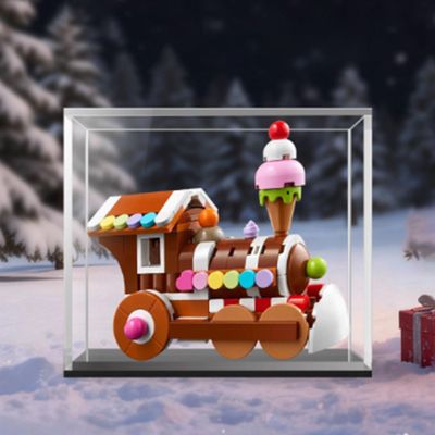 Acrylic Display Case for Le-go 40777 Gingerbread Train Model, Dustproof (Display Case Only), Transparent 3 mm