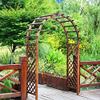Generic Wooden Garden Arch with Gate for Climbing Plants view 2