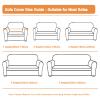 YUJOQUP Velvet Sofa Cover, 3-Seater, Stretch Couch Cover with Armrests, for Dogs and Cats — 1-Seater (90–140 cm), Green view 2
