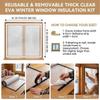 Window Insulation Film Curtain, Double-Thickness Bubble Film, White, W56 x H150 cm view 2