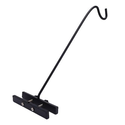 Fabater Heavy-Duty Deck Bird Feeder Hook, Adjustable Railing Hanger, Steel, Black