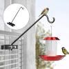 Fabater Heavy-Duty Deck Bird Feeder Hook, Adjustable Railing Hanger, Steel, Black view 2