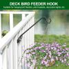 Fabater Heavy-Duty Deck Bird Feeder Hook, Adjustable Railing Hanger, Steel, Black view 3