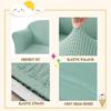 Kids' Sofa Cover, Stretch Armchair Slipcover for Toddlers, Waterproof Jacquard, 1-Seater Sofa Protector, Machine Washable, Peacock Blue (Q) view 4