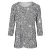 Women's Black Sequin Top, Elegant Long-Sleeve Tunic view 2