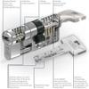 ABUS Bravus.2500 MX Knob Cylinder with Magnetic Technology, Security Card, 3 Security Keys and Emergency Function (K) (65/70K) view 2