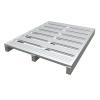 Generic Heavy-Duty Steel Pallet for Forklifts, 100 x 100 cm, Silver view 1