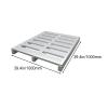 Generic Heavy-Duty Steel Pallet for Forklifts, 100 x 100 cm, Silver view 2