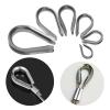 100-Piece Stainless Steel M2 to M8 Silver Wire Rope Thimbles, Rigging Hardware, Chicken-Heart Rings (M4) view 2