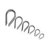 100-Piece Stainless Steel M2 to M8 Silver Wire Rope Thimbles, Rigging Hardware, Chicken-Heart Rings (M4) view 3