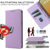 Beajew Premium Leather Flip Case for Nokia C02, Purple view 4