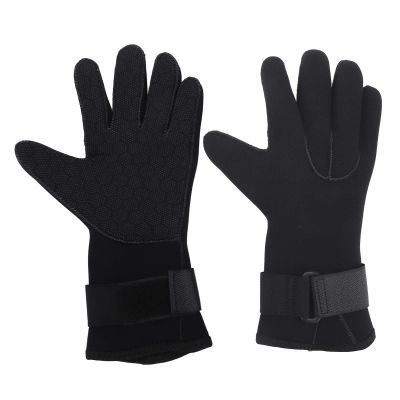 Non-Slip 5 mm Diving Gloves, Thick Protective Neoprene, 2-Piece Set, Size L