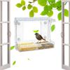 Bird Feeder Station with Sturdy Suction Cups, Garden Decor view 1