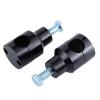 SIXRUN Aluminum Handlebar Riser Mounting Clamps, Universal Fit for 1-Inch (25 mm) Motorcycle Handlebars, Round Design, Black view 1